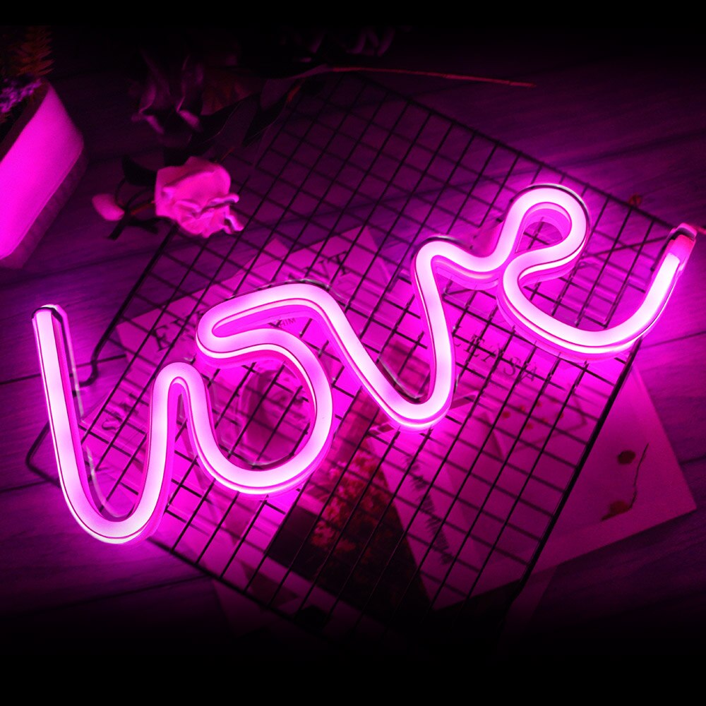 Valentines Day LOVE Neon Light LED Neon Sign Decoration Wall Lamp for Lovers Wedding Party Anniversary Decor Night Lights