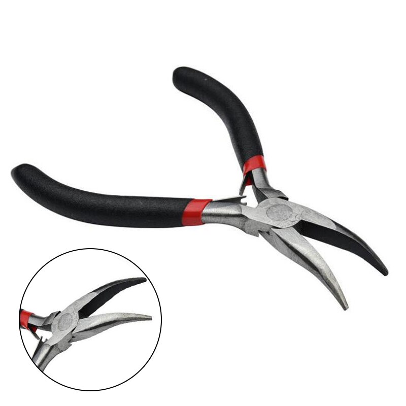 Light Weight Stainless Steel Long Nose Tools Round Flat Long Nose Mini Pliers Jewellery Making Bent Nose Pliers