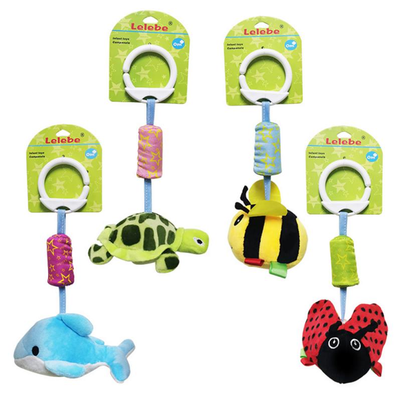 Baby Hanging Rattle Stroller Spiral Baby Infant Stroller Car Seat Toy Bell Chimes Bell 0-1 Year Old Wind Animal Windmill