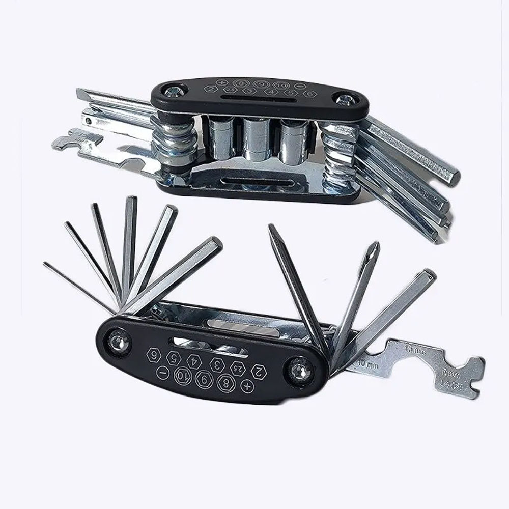 Llave multiusos 16 en 1 para bicicleta, destornillador portátil para bicicleta de montaña, motocicleta, herramientas de reparación