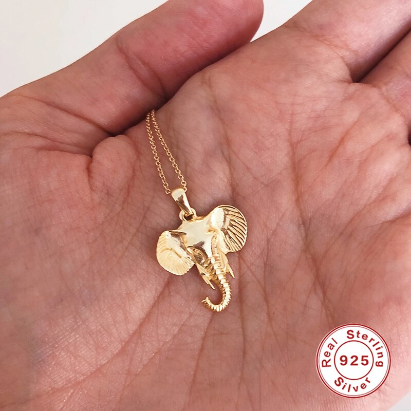 925 Sterling Silver Cute Elephant Pendant Necklaces For Anniversary Valentine's Day Minimalist Choker Necklace Jewelry