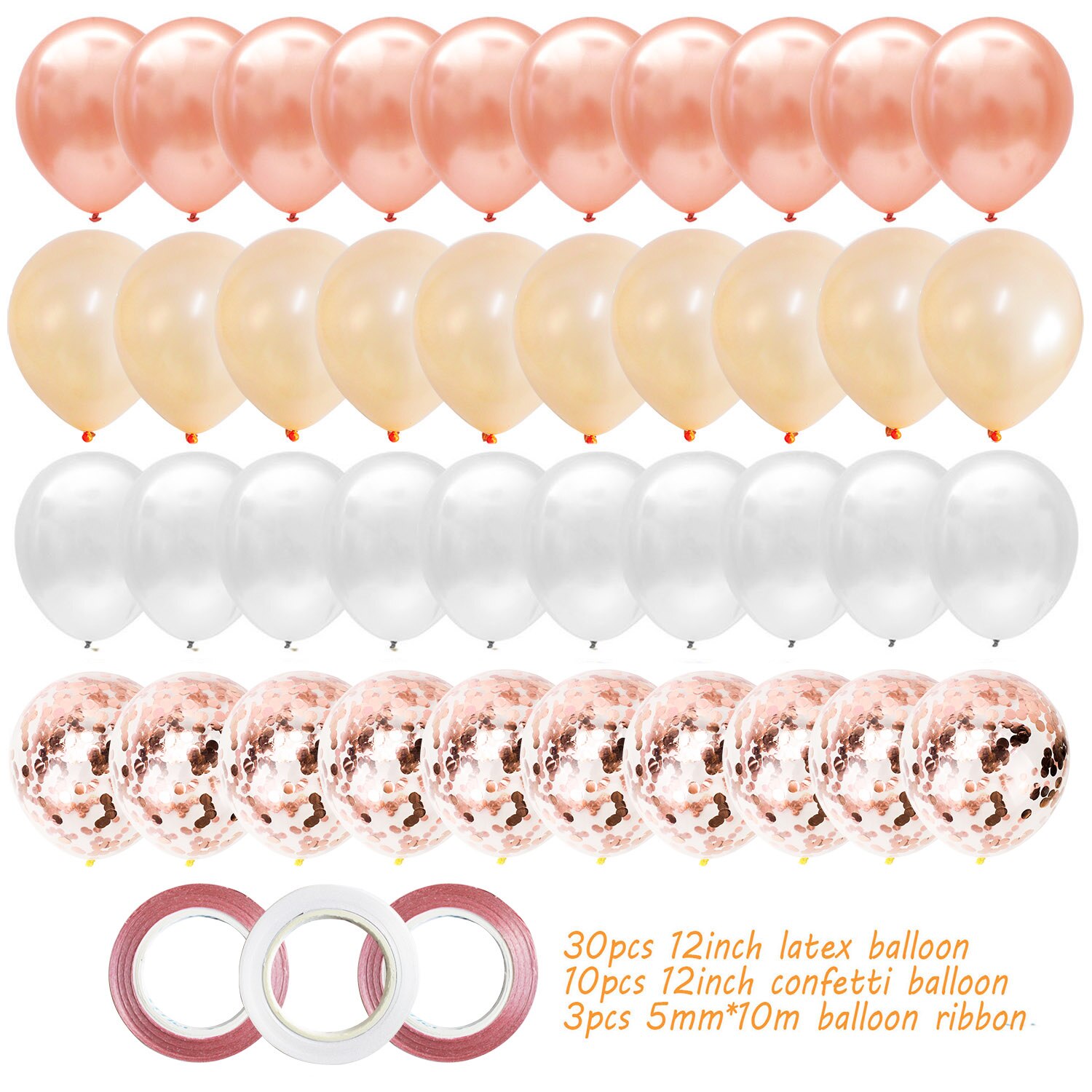 40 Stks/set 12Inch Blauw Ballonnen Zijn Een Meisje Jongen Baby Shower Geslacht Onthullen Verjaardag Party Diy Decoratie Babyshower Volwassen bruiloft: rose gold