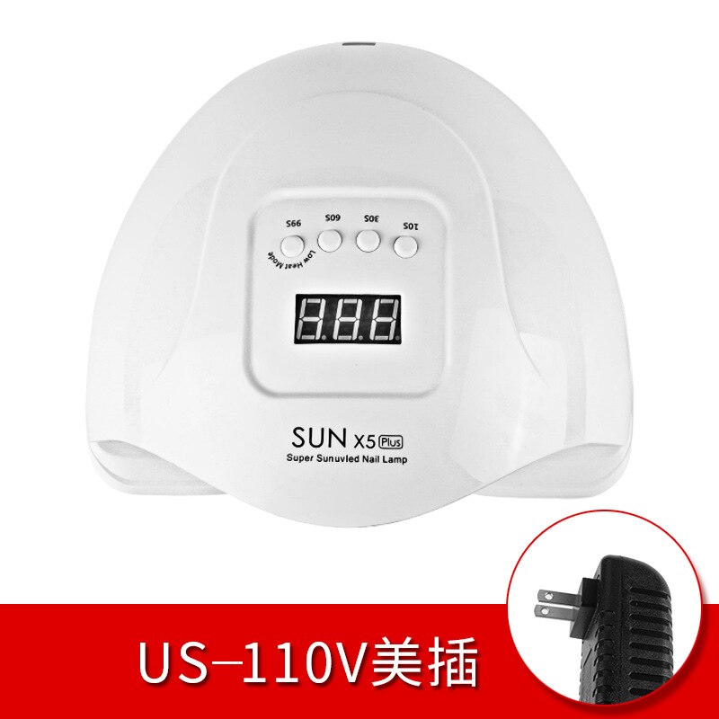 SUN X5 PLUS-lámpara para uñas, lámparas UV de 72W para decoración de uñas, tambor para decoración de uñas, Gel UV LED de espuma, lámpara uv infrarroja: US Plug