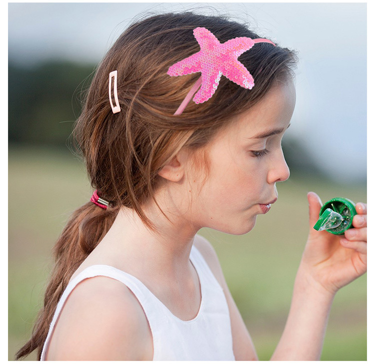 Diademas de estrella de mar con lentejuelas para niña, diadema brillante para bebé, de cumpleaños con purpurina, diademas, accesorios para el cabello