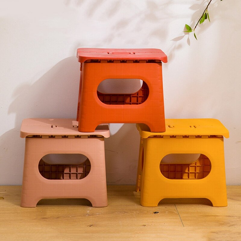 Plastic Multi Purpose Folding Step Stool Home Train Outdoor Storage Foldable Outdoor Storage Foldable Kids Holding Stool Camping