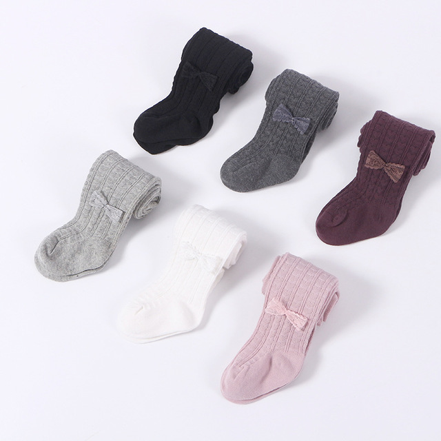Herfst Baby Panty Kids Meisjes Panty Zachte Katoen Warm Ademend Liefde Kant Boog Kinderen Kid Meisje Kousen
