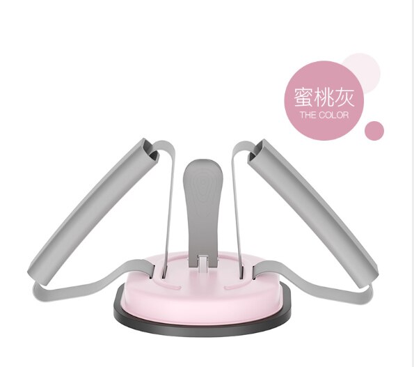 sit ups assistant device Fitness Muscle Training Collapsible portable assist Home Gym Fitness equipment sit-ups free mask: pink gray