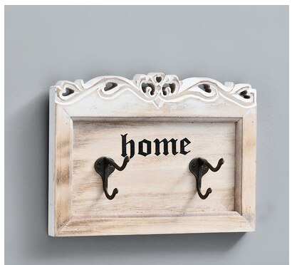 Hanging key holder door wall hanging wood products household practical hanger coat hook entrance: 27x19.5cm