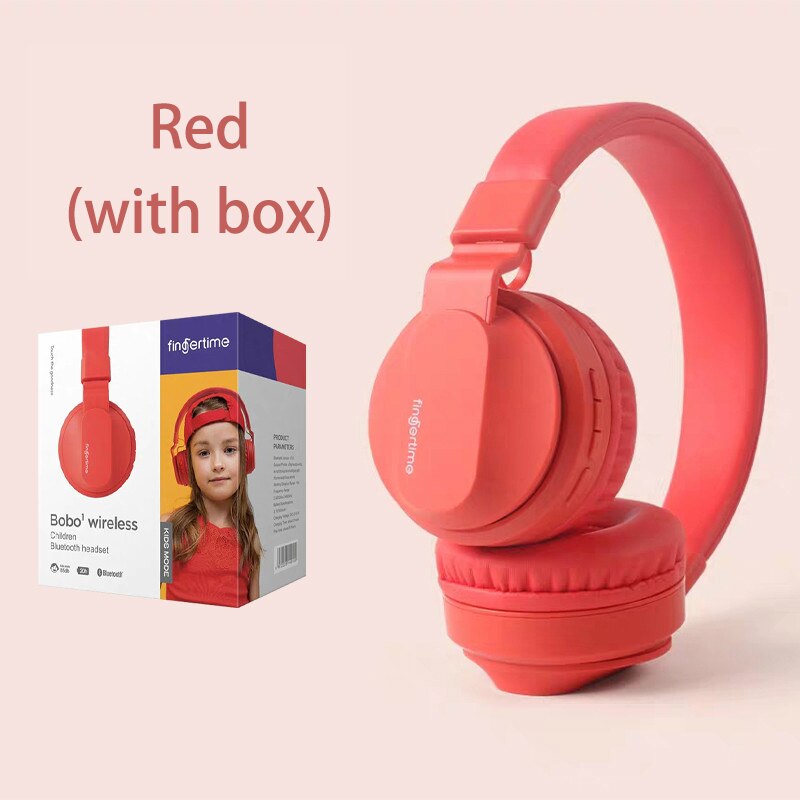 Wireless Earphones kids Headphones Children Bluetooth Headsets Kid Headphone Kids Earphones Headphones Bluetooth Child Earphone: Red (with box)