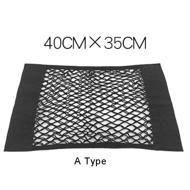 Klittenband sedan kofferbak organizer achterbank rugleuning bagagenet flexibele nylon auto opbergruimte muursticker tas auto accessoires: 40 x 35 a -type