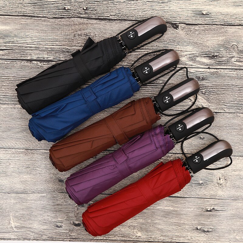 105cm 3 Folding Umbrella Ten Bones Fully Automatic Umbrella Foldable Sunny and Rainy Umbrella