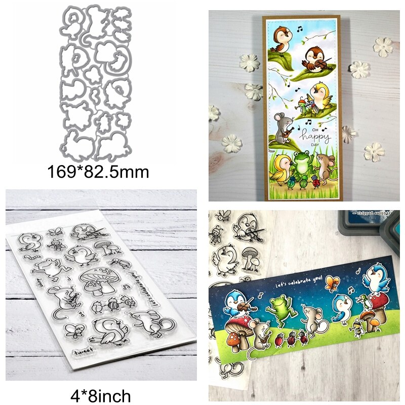 Troqueles de corte de Metal para manualidades, letras del alfabeto elfo, oso, árbol de invierno, Feliz Navidad, Matc, sellos de silicona transparentes,: 1