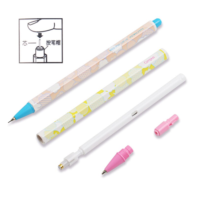 1pcs Japan Kokuyo Campus 0.5mm Color Dialog Box Hexagonal Pencil Primary School Students Drawing Anti-broken Core Stationery