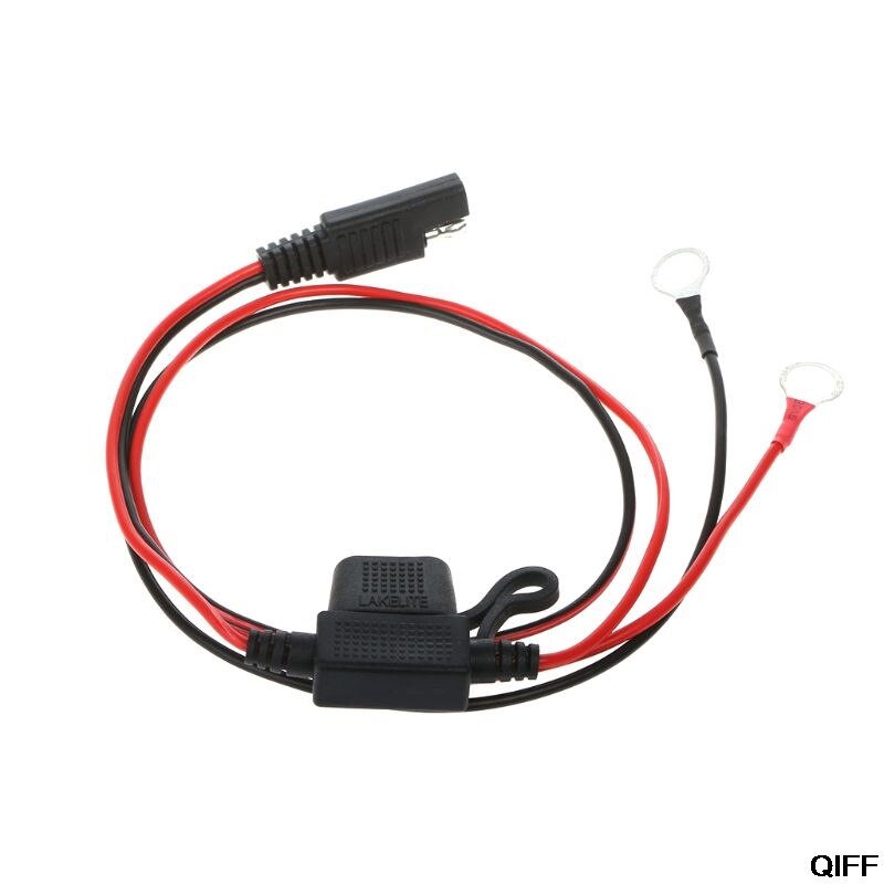 12V Motorcycle Battery Charger Terminal Ring Connector Cable Output Connecting May06