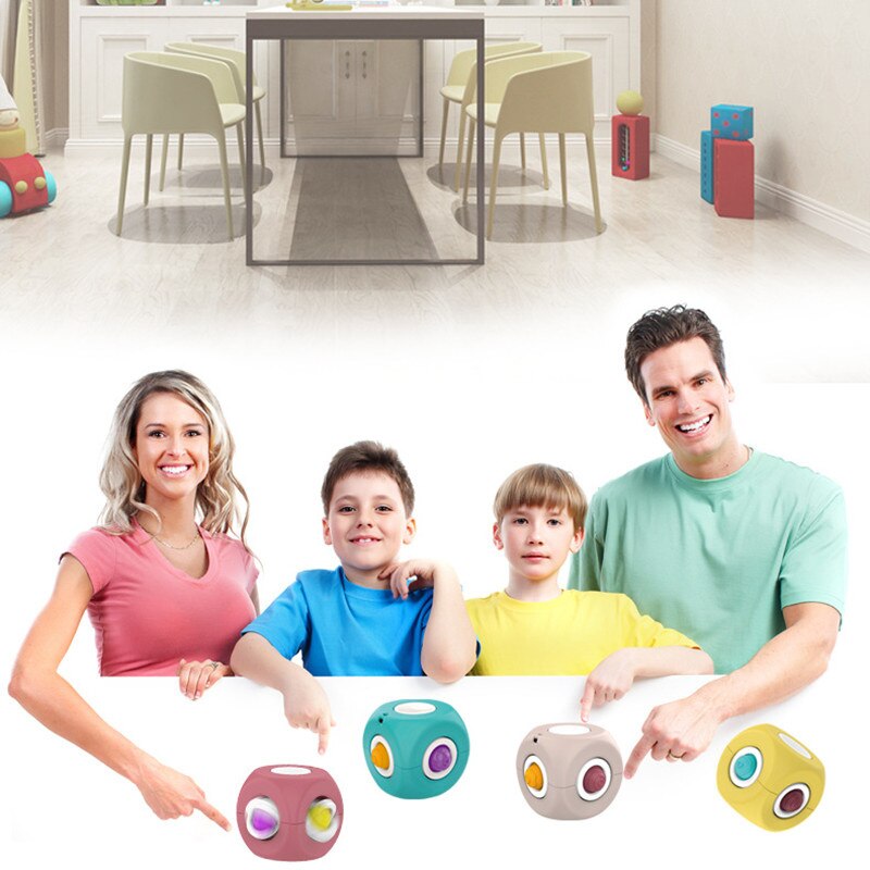 Fidget toys 2 in 1 fidget spinner pop leksaker bra fest favoriserar sensoriska poppar handsnurrar