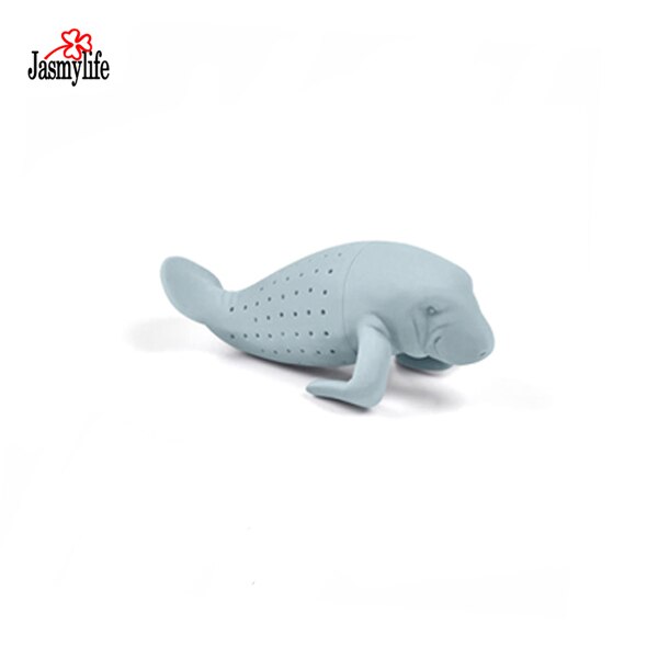 Djur söt tesil rolig tekanna återanvändbar sil med bricka teboll örtkryddfilter teverktyg: Täta