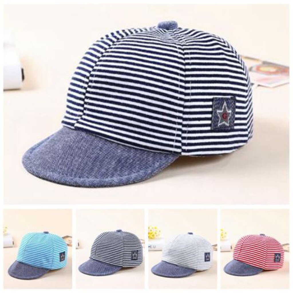 Gorra a rayas de Hip Hop para bebé y niño, gorra de béisbol suave con letras, boina para el sol, deportiva, gorra deportiva con visera hacia atrás, 25 #