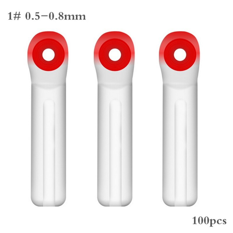 100Pcs Float Tube Soft Core Float Rest Silicone Material Soft Tail Fishing Float Fishing Bobber Peche Accesories