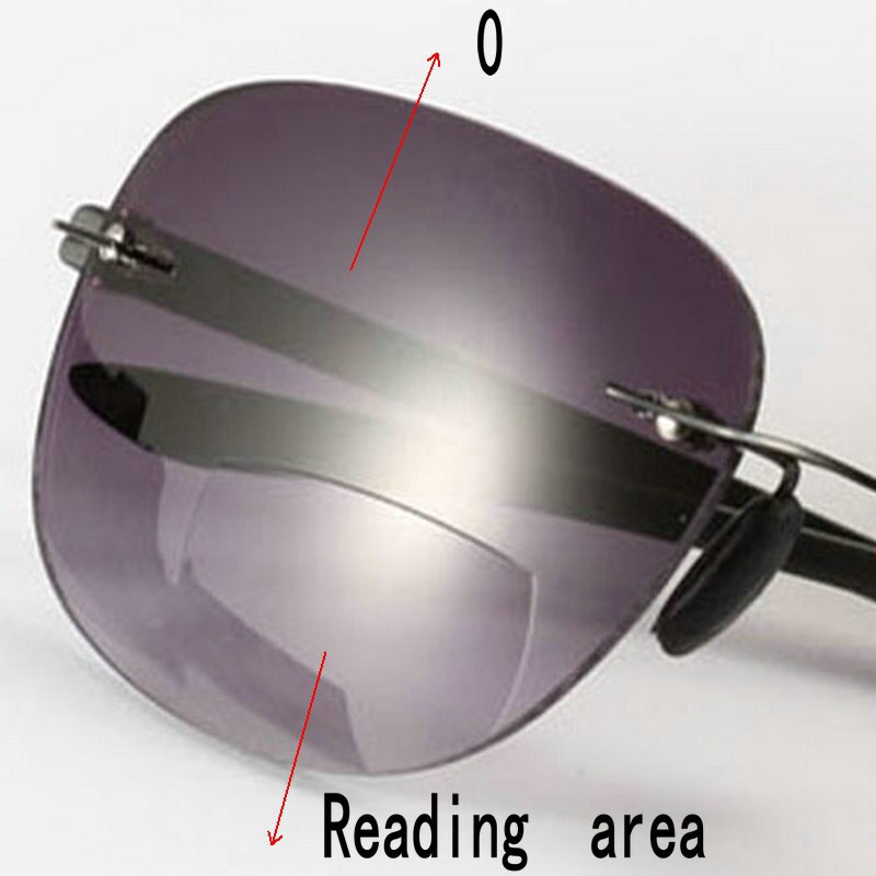 Square Aluminum Magnesium Bifocal Reading Sun Glasses Women Men Presbyopia Sports Reading Sunglasses Diopter FML