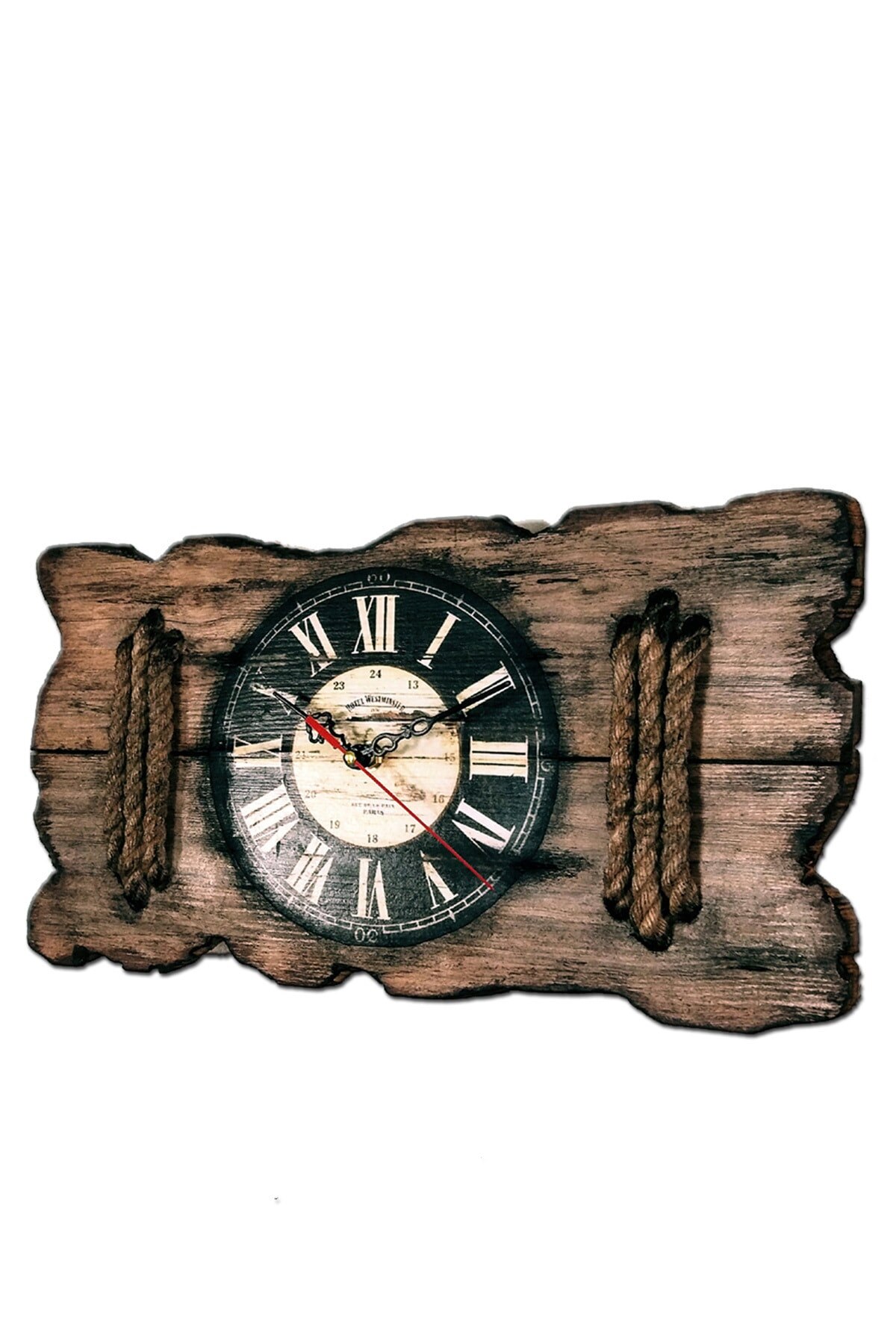 Wall Clock Wood Rustic Tumbled Wall Clock luxury w... – Grandado