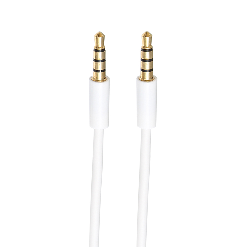 Jack 3.5mm AUX Audio 4 Poles Cable For Speaker Car MP3 AUX Cord Extension 20cm 40cm 1m 1.5m 2m 3m: WHITE / 8m