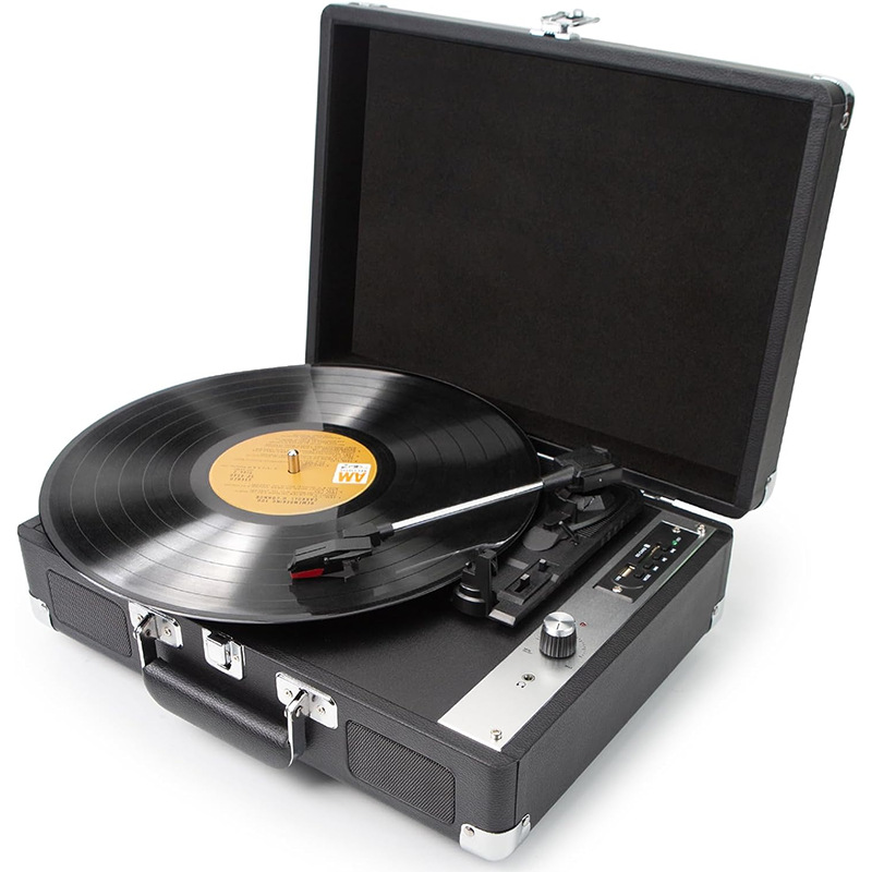 Reproductor de discos de vinilo Retro, fonógrafo, decoración para sala de estar, estéreo antiguo, europeos para el hogar: Gris