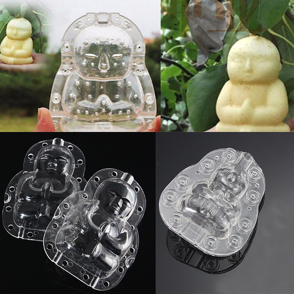 Molde moldeador para crecimiento de fruta de jardín en forma de Buda herramienta moldeadora de crecimiento de melocotón y manzana, soporte para plantas, invernadero jardin, herramientas de agricultura