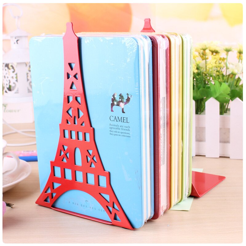 2 pièces/ensemble tour Eiffel étagère grand métal serre-livres support de bureau Stand pour livres organisateur papeterie