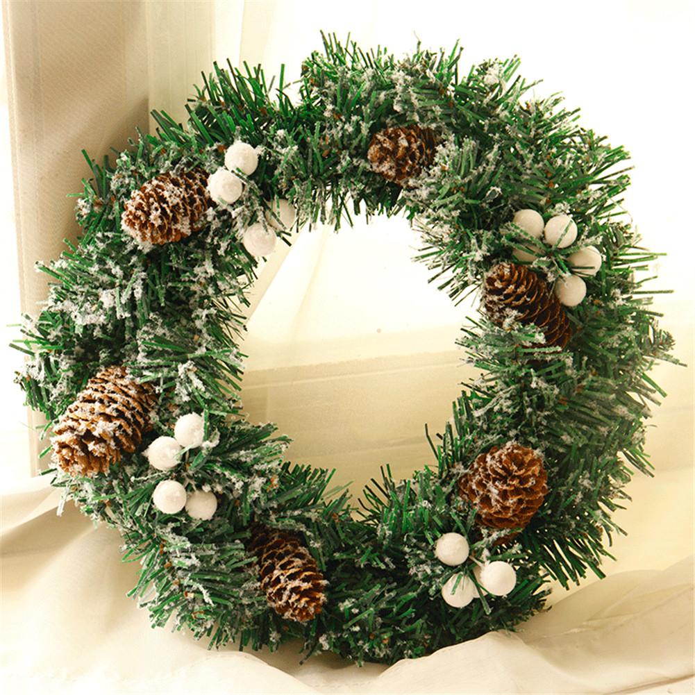 Jul rotting krans bryllup vindue juledør dekoration år jul krans dekorationer guirnalda navidad: 3