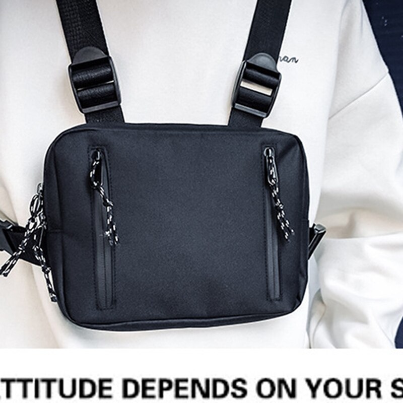 Hommes Hip-Hop poitrine sac dames rue poitrine sac tendance industrielle Cool hommes et femmes poitrine sac gilet sac