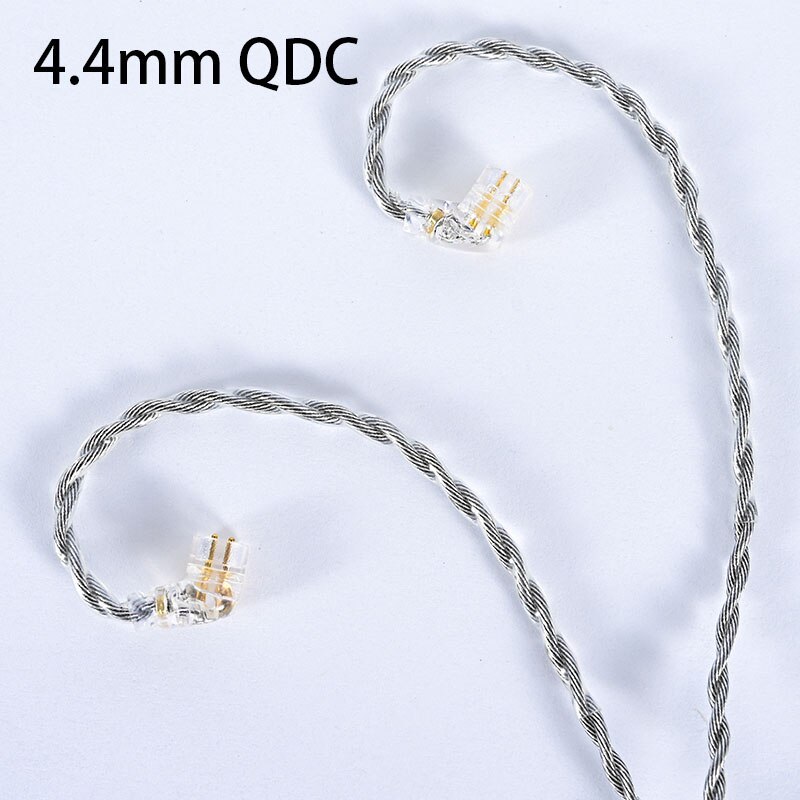 4 rdzenie grafenu ze stopu srebra galwanicznie drut MMCX 0.78mm 2 Pin wymiana słuchawki kabel Audio kabel do aktualizacji: 4.4mm QDC