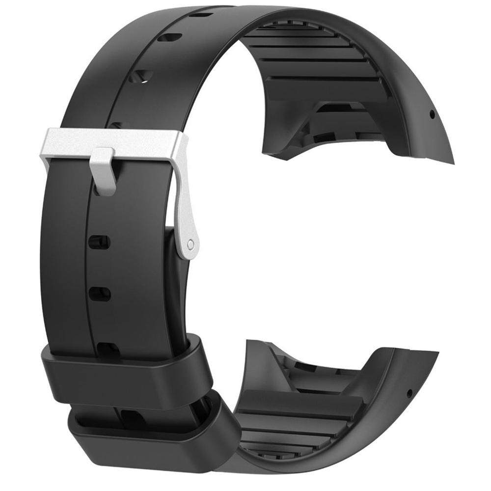 Pour Polar M400/M430 Silicone Smartwatch bracelet de remplacement motif officiel noir boucle sport bracelet de remplacement: Default Title