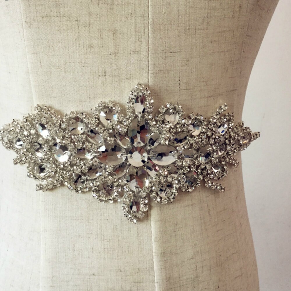 Kristall Hochzeit Satin- Gürtel Strass Tschechische Steine Braut Braut Gürtel Schärpen Hochzeit Zubehör Abend Kleid Gürtel Schärpen
