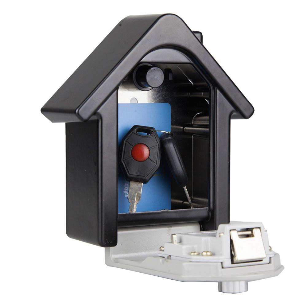 Key Lock Box with Waterproof Case Wall Mount Metal Password Box for Home Business