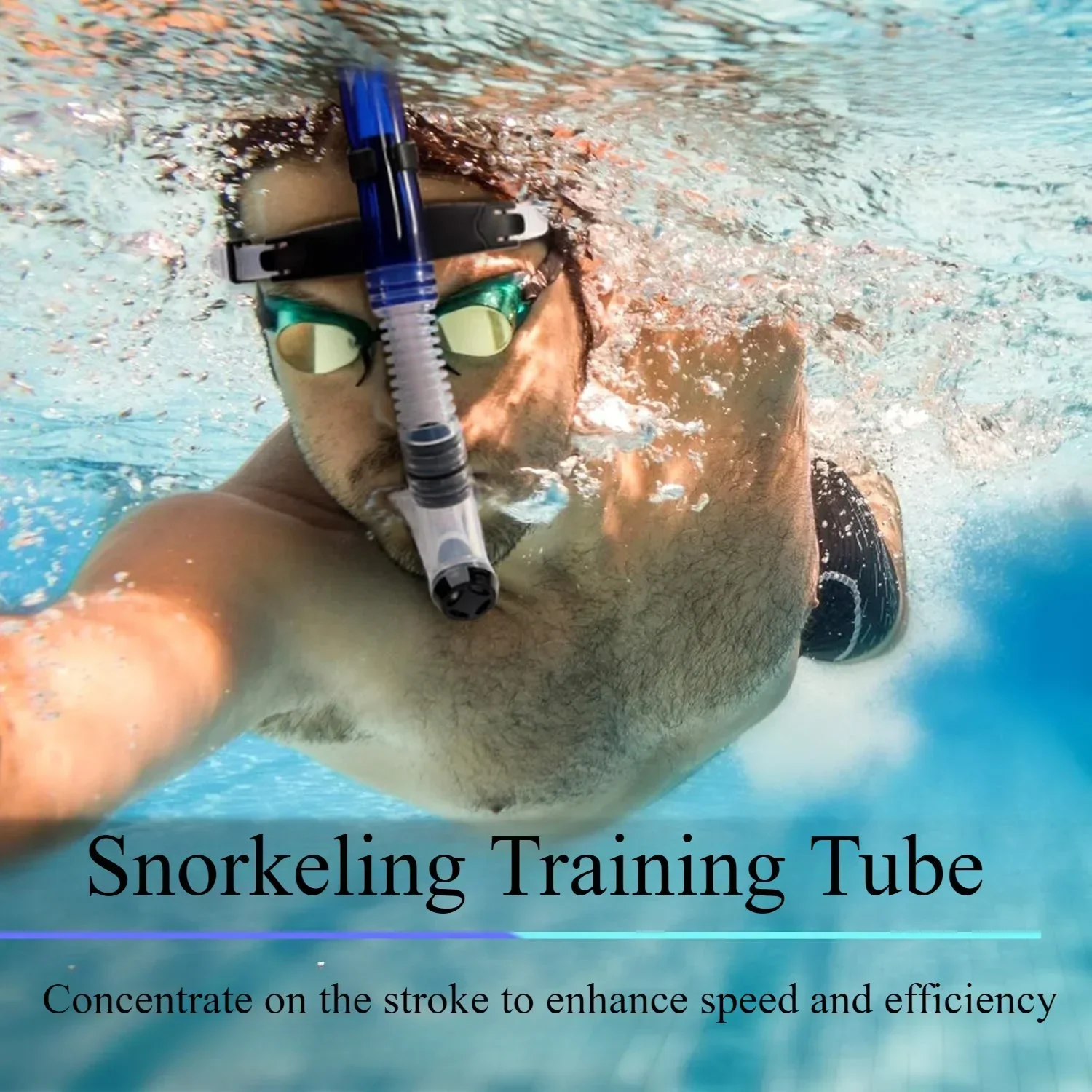 Zwemsnorkel voor training Zwemmen Voorkant Droge snorkel Schootzwemmen Duiken Snorkelen, zwembad open water