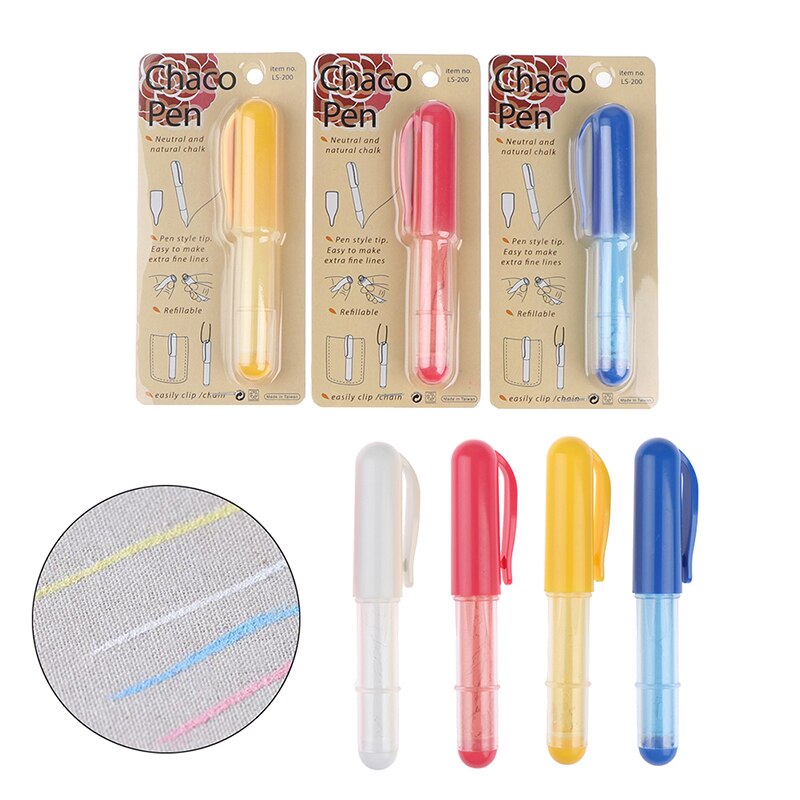 1PCS Chalk Wheel Pen Fabric Marker Pen Sewing Tailor's Chalk Pencils Garment Cut-free Pencil Sewing Chalk For Patchwork