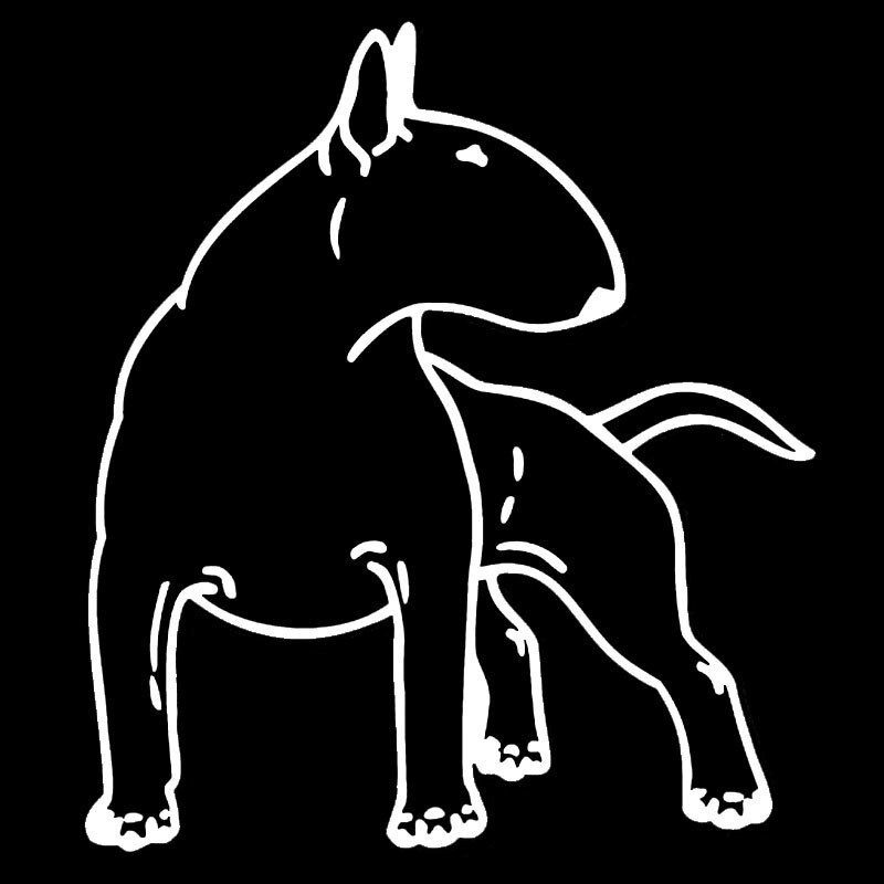 Venster Sticker Vinyl 12.3*14Cm Bull Terrier Hond Plezier Hond Persoonlijke Sticker Op Venster Grappige Decal Motorfiets Sticker venster Styling