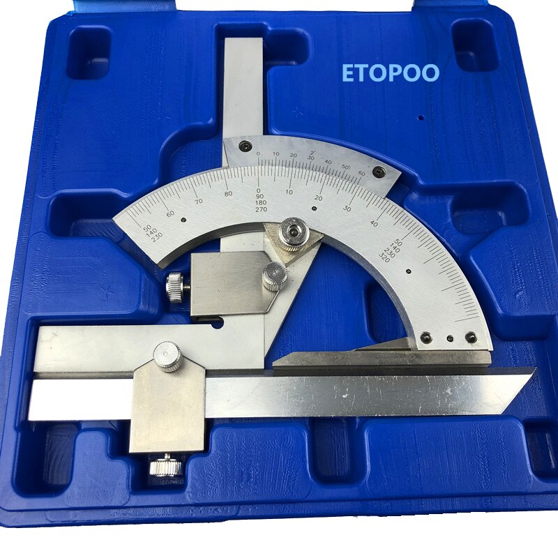 0-360degree Universal Protractor 0-320 Degree Precision Goniometer Angle Measuring Finder Ruler Tool Woodworking Measuring Tool