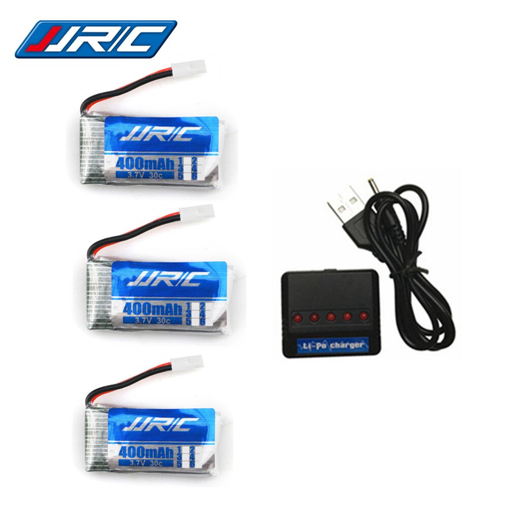 Lipo Batterie 3,7 v 400mAh 30C für JJRC H31 / JJRC H43hw Drohne Li-Batterie JJRC H31 Lipo batterie + (5in1) kabel ladegerät 3/4/5 stücke: Gold