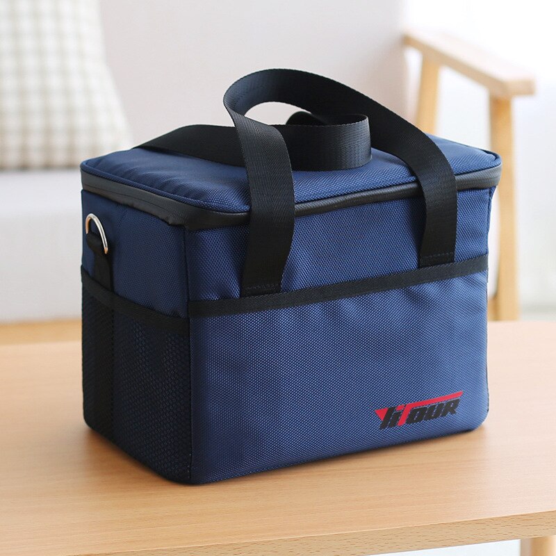 18Llarge capacity outdoor ice pack waterproof liner Oxford cloth picnic bag one shoulder portable outdoor travel insulation bag: 10L