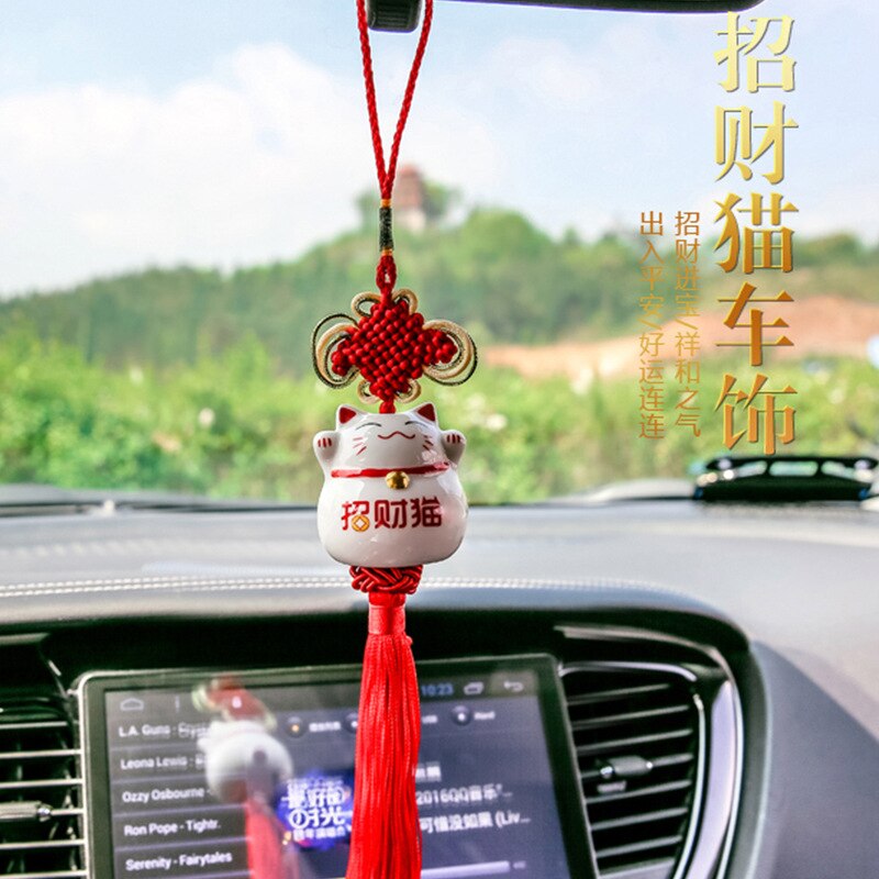 Creatieve Leuke Hanger Auto Aan Boord De Auto Met Lucky Cat Auto Hanger Baoanfu Auto Decoratie Ornament