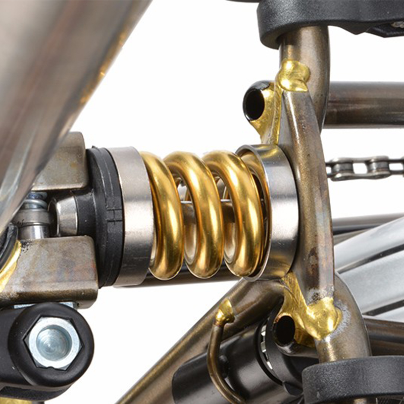 ROCKBROS Bicycle Shock Rear Coil Spring Suspension Rear Titanium Alloy 6AI4V(Gr5) for Brompton Shock 4 Colors