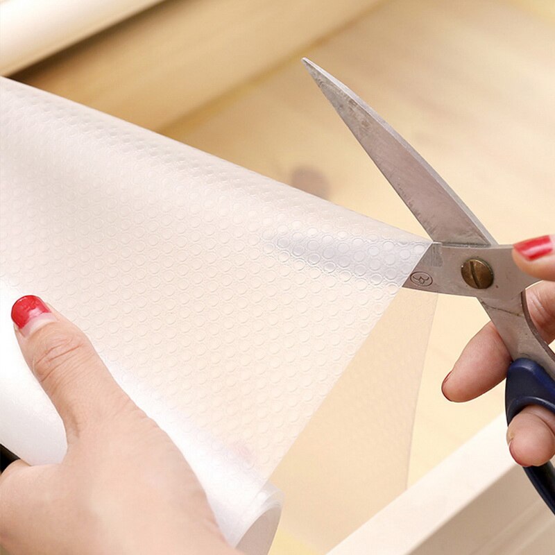 Shelf Liners Cabinet Drawer Liner Non-Slip Shelf Liner Refrigerator Mat Cupboard Pad for Kitchen Home