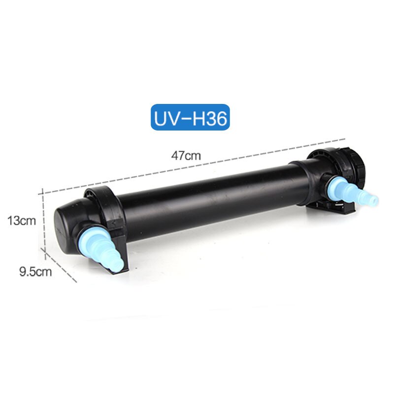 JEBO-Lámpara esterilizadora UV, limpiador de agua ligero para acuario, estanque y pecera, 220-240V, H5/H7/H9/H11/H13/H18/H24/H36, 5-36W