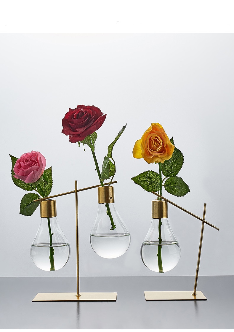 Dubbele rechte vaas - transparante glazen vaas - bloempot - woondecoratie - bol - hydrocultuur vaas - bruiloft woonaccessoires