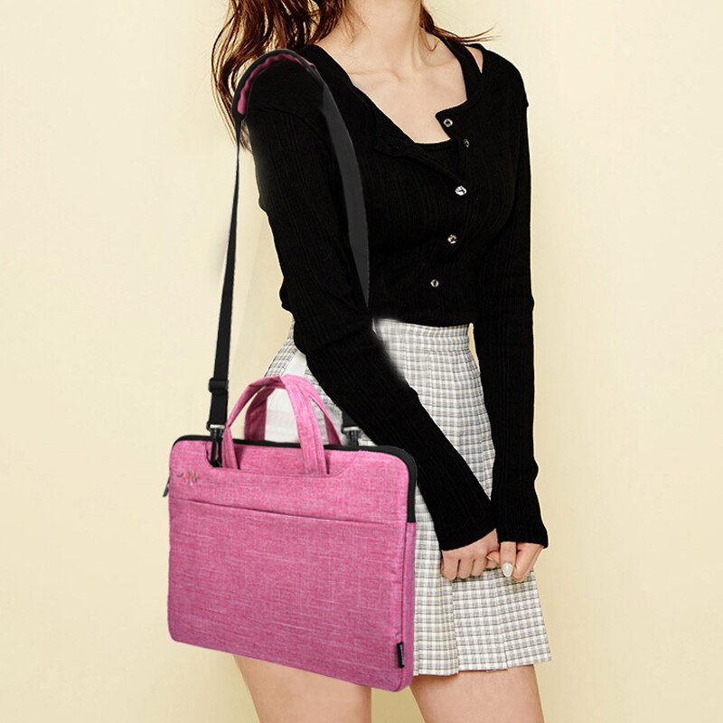 A4 Document Bag Multi-functional Men's And Women Briefcases Laptop Notebook Pens Computer Pouch Folder Office School Supplies