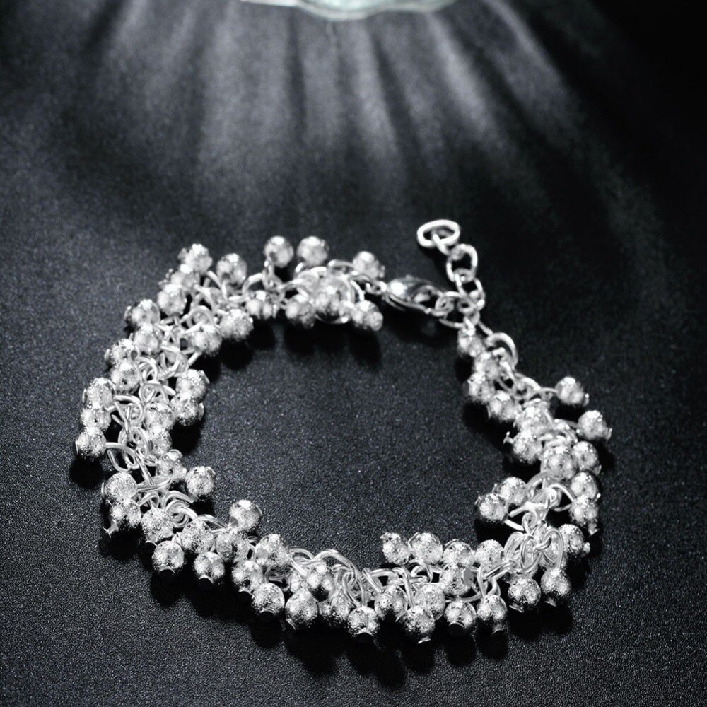 925 Sterling Silver Bracelet Bead Bracelet Bangle for Woman Glamour Jewelry