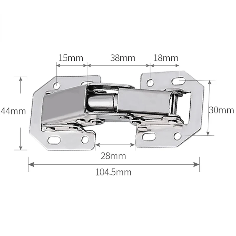 4Pieces Cabinet Hinges Drilling-free 90 Degree Hinge Cupboard Door Hydraulic Hinges Soft Close With Buffer Furniture Hardware: black