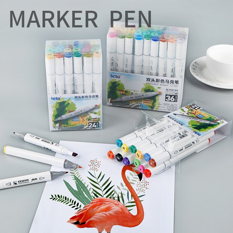 Copic Markers Sketch Painted 60 Colors Twin Brush Finecolour Touch Manga Drawing Alcohol Oily Double-End Dot Pen Bookmark Art