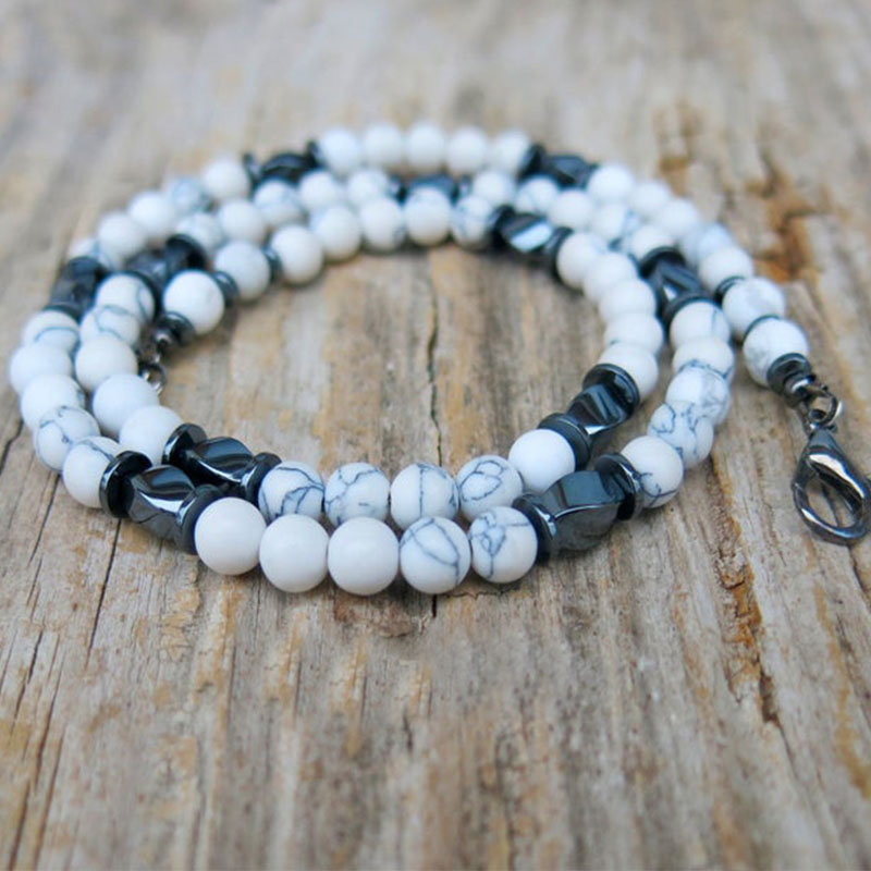 Mannen Lapis Lazuli Ketting, Mens Kralen Ketting, Choker Ketting, Mens Kralen Sieraden